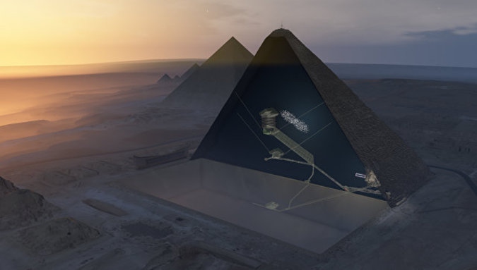 Просканированная пирамида Хеопса